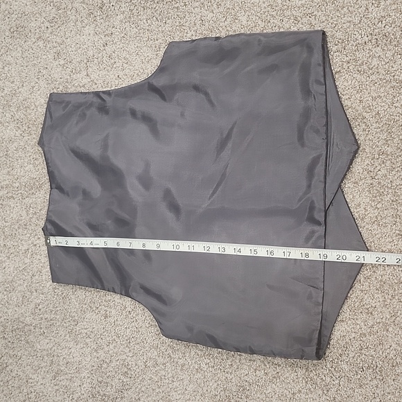 Chaps Boys 16 grey pinstripe dress pants, vest, tie, and bow tie - Picture 9 of 12